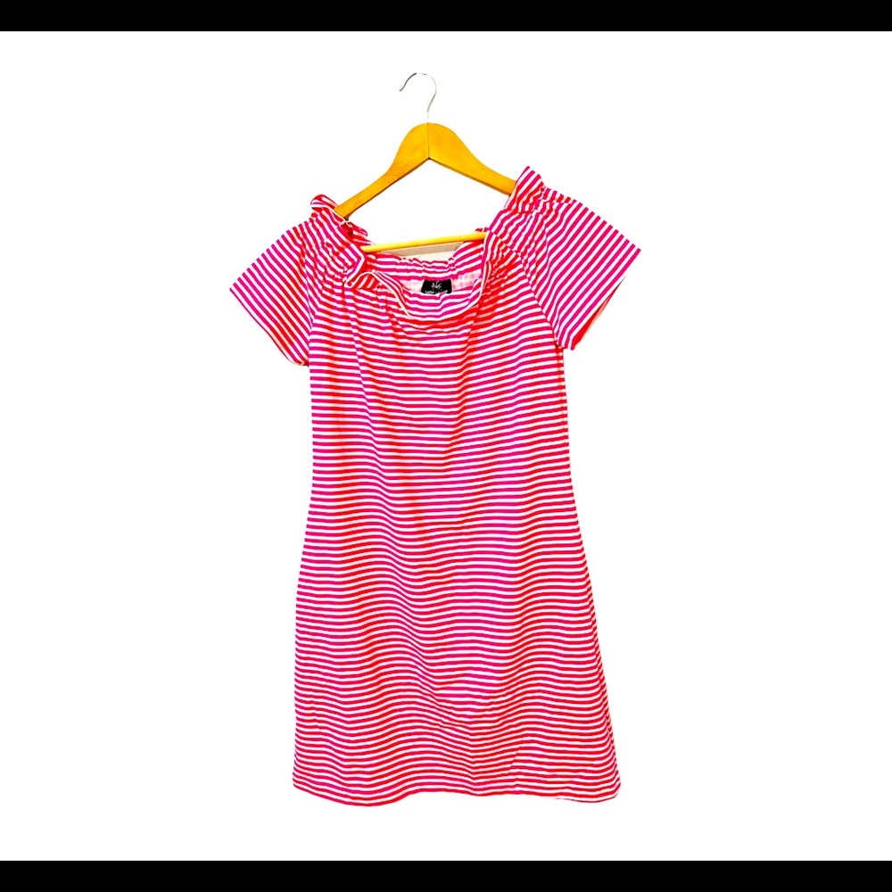 Sailor-Sailor Sleeveless Dress-Hot Pink Stripe